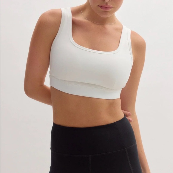 girlfriend collective Other - Girlfriend Collective White Sports Bra. White Holly Foldover Bra. NWT. Small